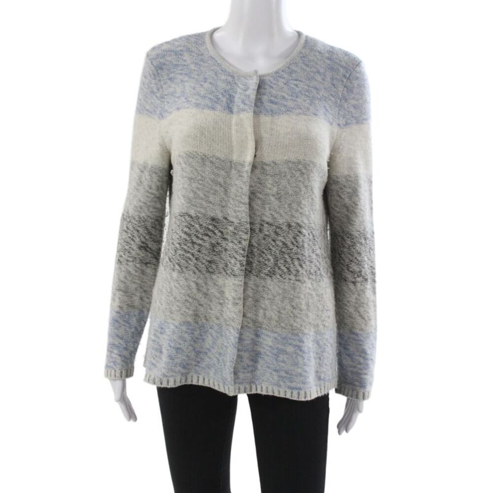 Belford Women Cardigan Cashmere Round Neck Long Sleeve Multicolor Size M